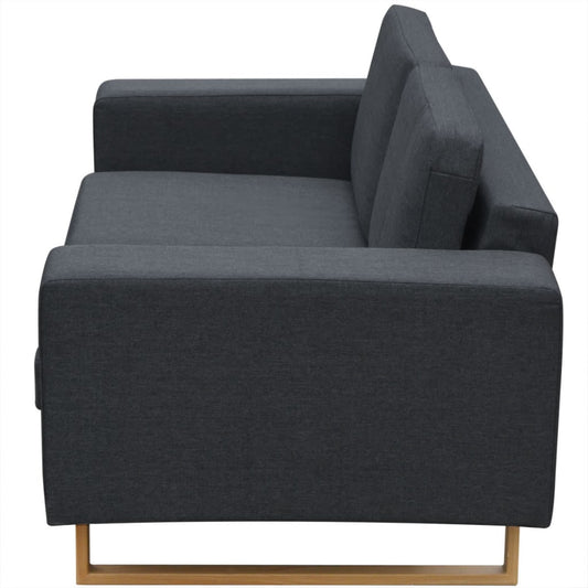 NNEVL 2-Seater and 3-Seater Sofa Set Dark Grey