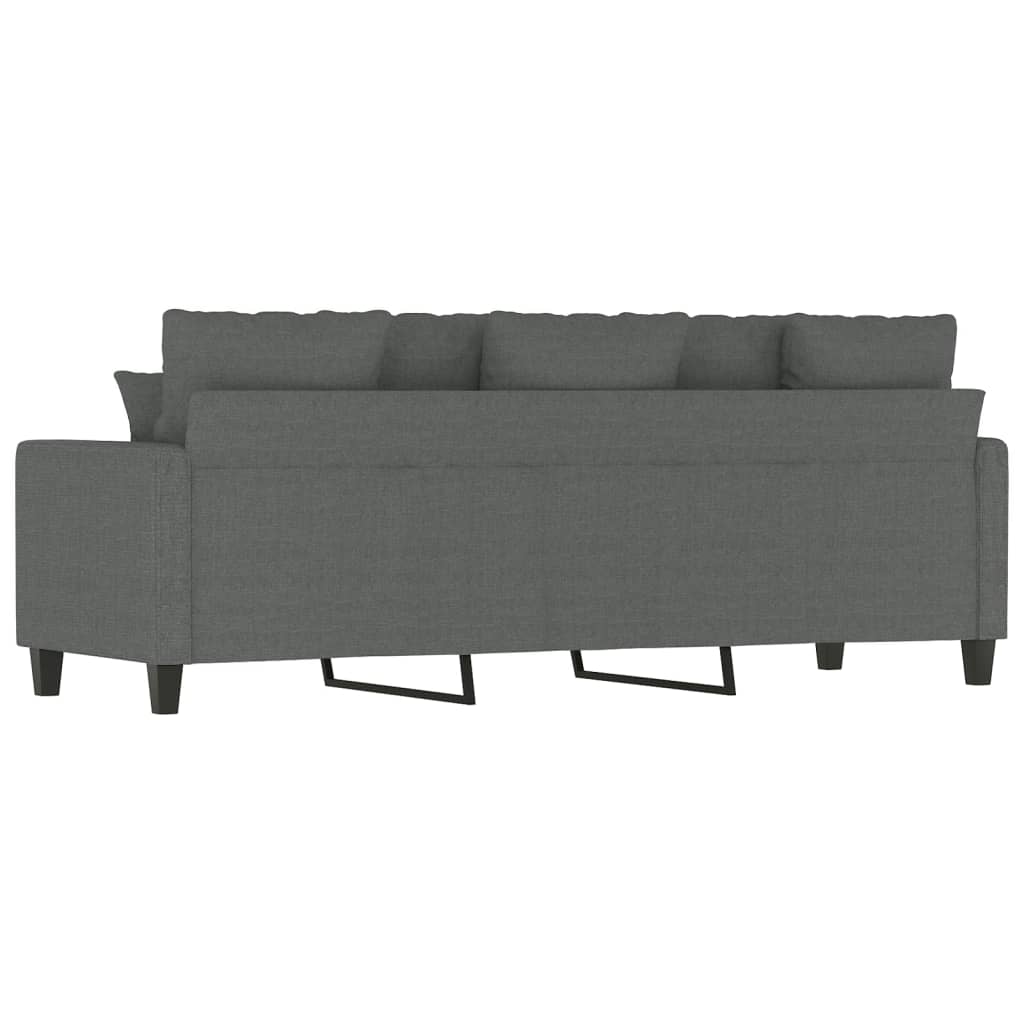 NNEVL 3-Seater Sofa Dark Grey 180 cm Fabric