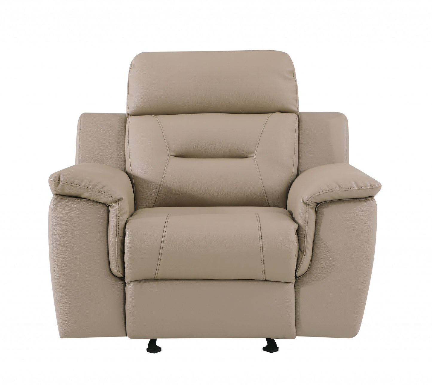 41" Beige Fascinating Leather Reclining Chair